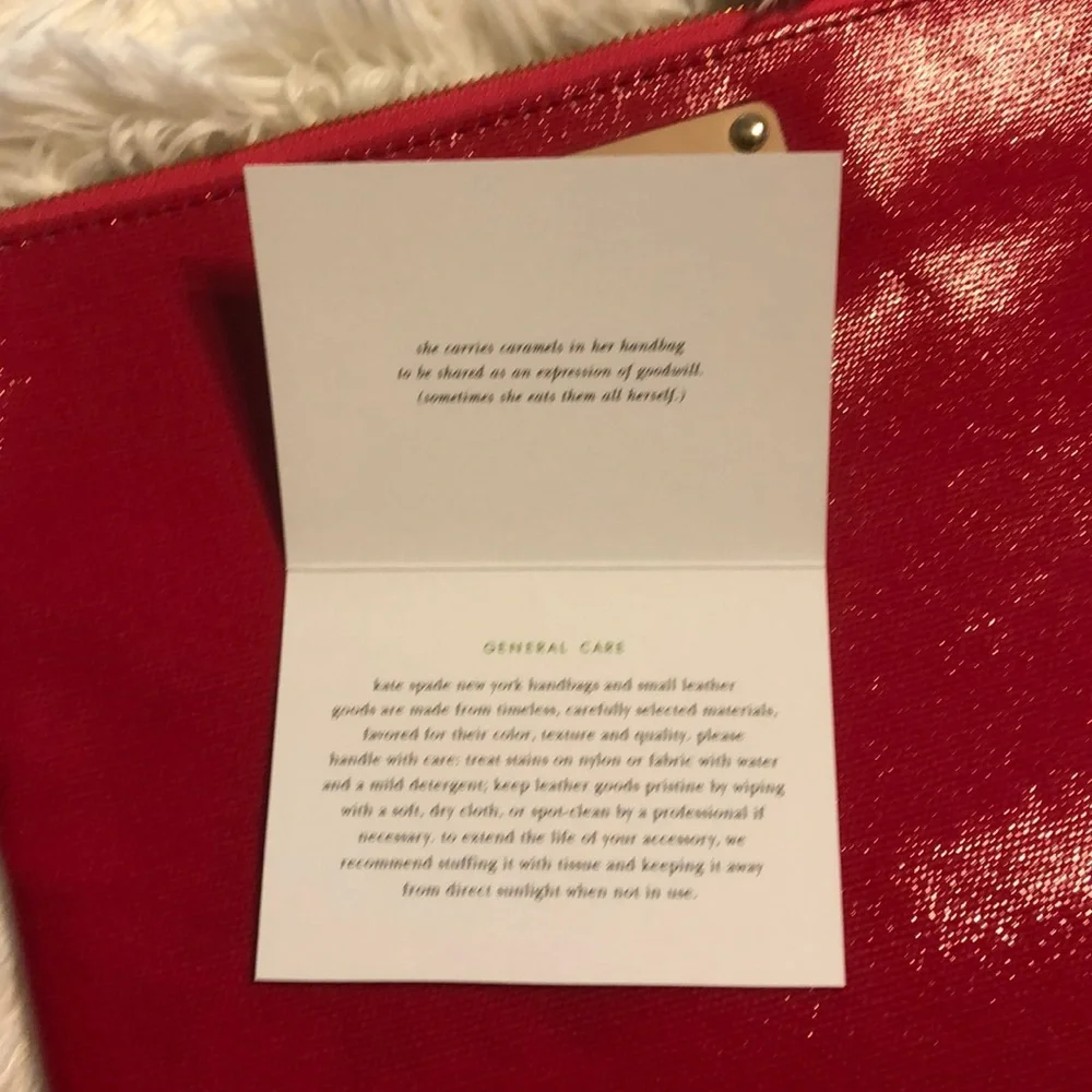Kate Spade ♠️ hot pink clutch pouch bag NWT
